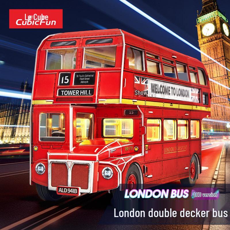 

Lecube 3D London Bus LED Light Jigsaw Puzzle Model – Creative Birthday Gift