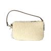 Coach Nolita 19 Logo Charm Plush C Zipper Wristlet Clutch Women clutch White Brown CE691-IMNAT