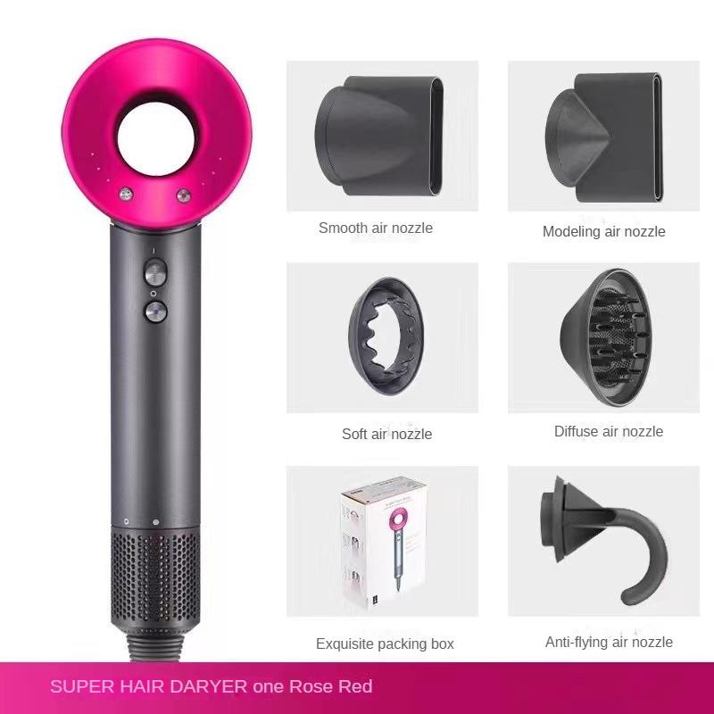 Sèche-cheveux domestique sans feuilles, sèche-cheveux silencieux à ions négatifs haute puissance pour salon de coiffure