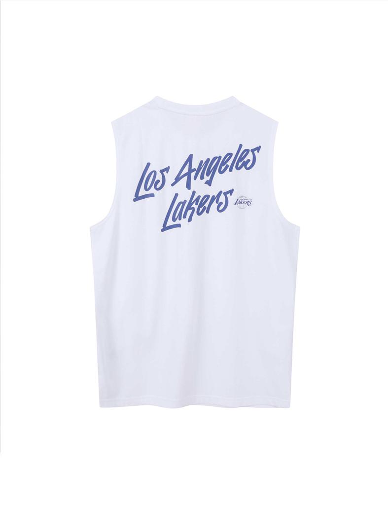 Enbiei Team Lettering Bag Mesh Sleeveless White