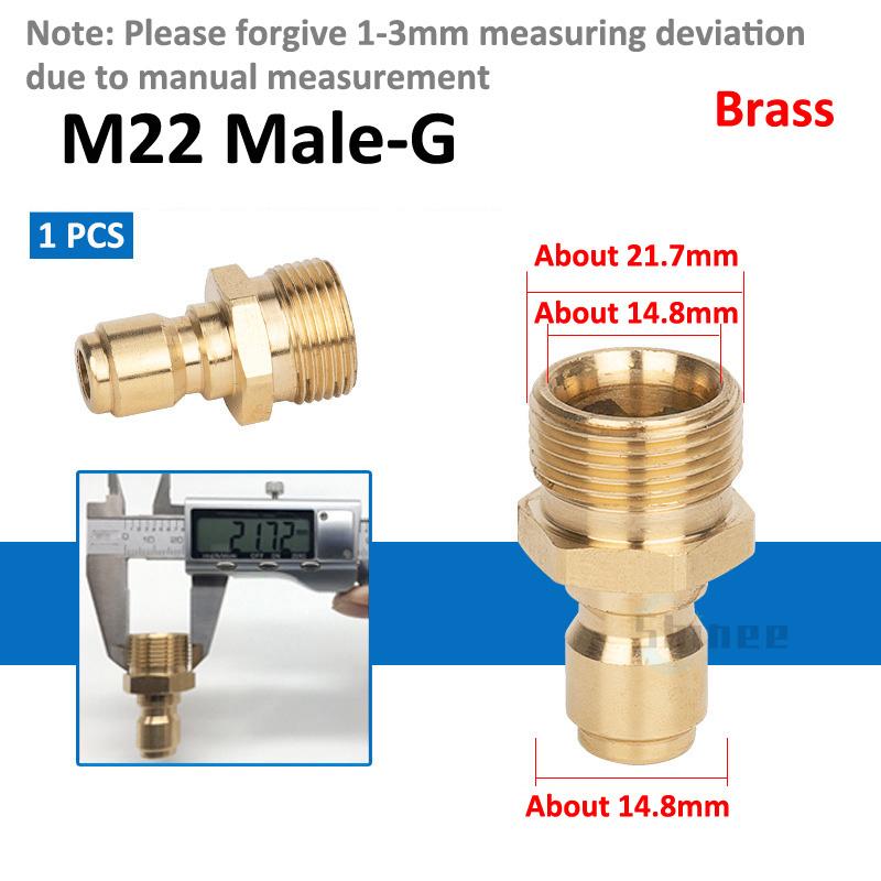 M14 M18 M22 Quick Connector High Pressure Quick Coupling For Car Washer Water Gun Adapter Joints Garden Irrigation Accessories