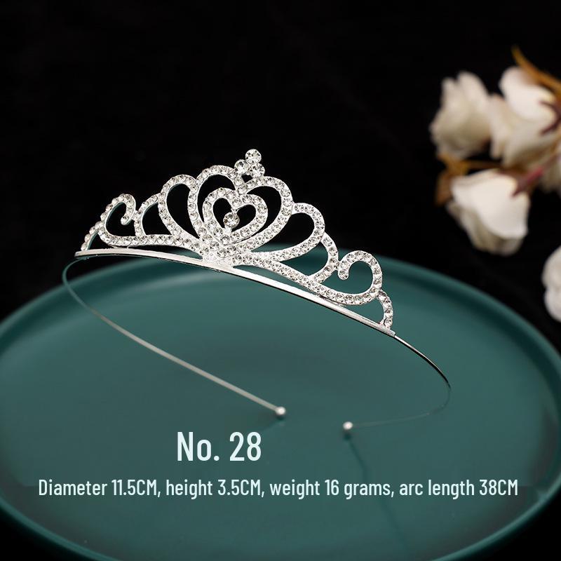 Serre-tête Couronne de Princesse à Strass pour Enfants - Mignon Style Peigne Chat Lapin Incrusté de Diamants pour Filles