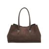 Retro suede tote bag women's autumn and winter new fashion commuting large capacity shoulder armpit bag