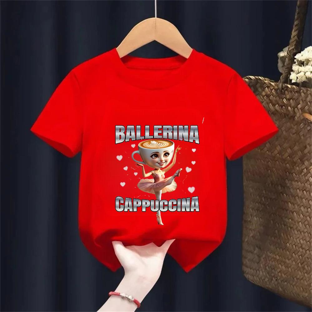 Cute Ballet Dancer Print Capuchina Ballerina Lightweight Breathable Spring Summer Outdoor Playwear for Kids