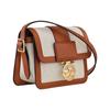 Longchamp Box-Trot 18 Magnetic Flap Canvas Shoulder Crossbody Bag Small Women bags Brown White 10174HBX504
