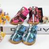 Rutschfeste Robuste Sohle Hundeschuhe Für Pudel Und Teddyhunde Warm Und Gemütlich In Rosarot Und Blau