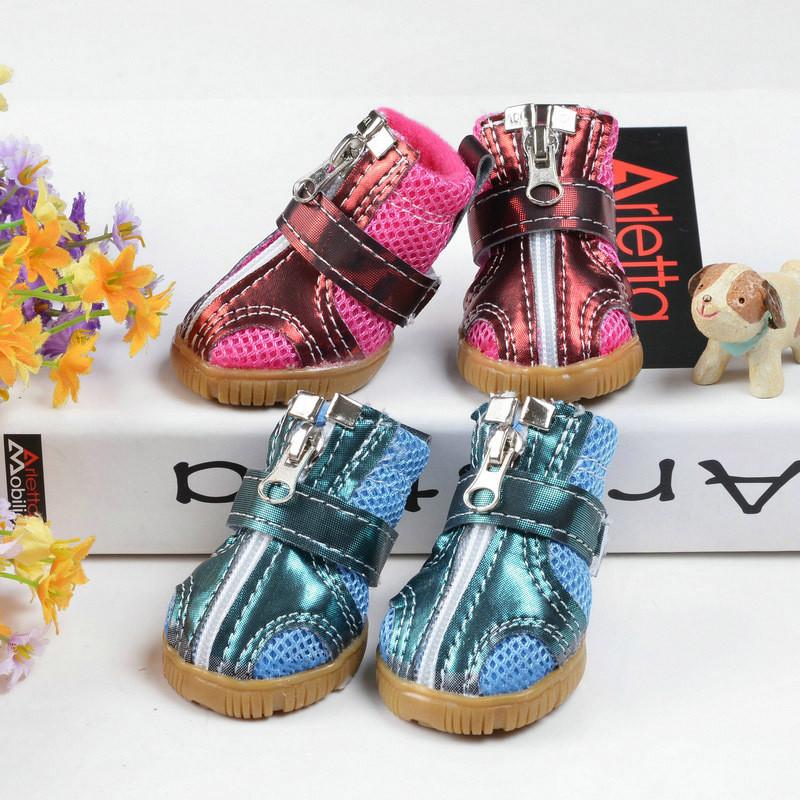 Rutschfeste Robuste Sohle Hundeschuhe Für Pudel Und Teddyhunde Warm Und Gemütlich In Rosarot Und Blau