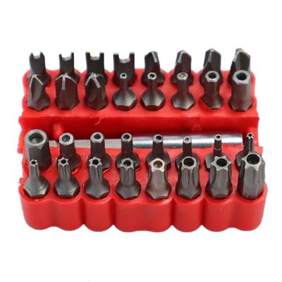 33pc Security Bit Set Tamper Proof Torx Hex Star Spanner Tri Wing Screwdriver Magnetic Bit Holder Professional Hand Tools