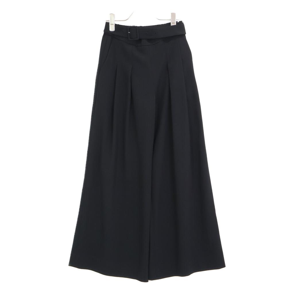 theory luxe 24Stainless Steel 03-4106419 Black Belted Wide Flare Pants Bottoms S34 blackUsed