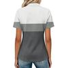 Women Casual Polo Neck Short Sleeve Loose Fit Top Fashionable Pullover Blouse with Button Up Design for Daily Wear