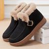 Women's Winter Warm Snow Boots Fuzzy Faux Suede Walking Shoes for Women Casual Anti-Slip Comfortable Workout Short Booties With Faux Fur Lined