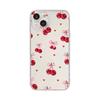 Cherry bow transparent mobile phone case Apple 16 fairy mobile phone case iphone15 simple small fresh protective case
