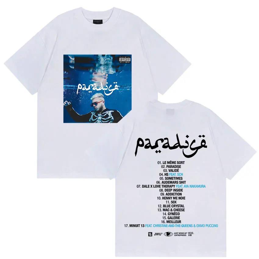 Rapper HAMZA Tour 2025 Summer Album Cover  Cotton Printed Tshirt Mens Hip Hop Gothic Short Sleeve Quality Streetwear