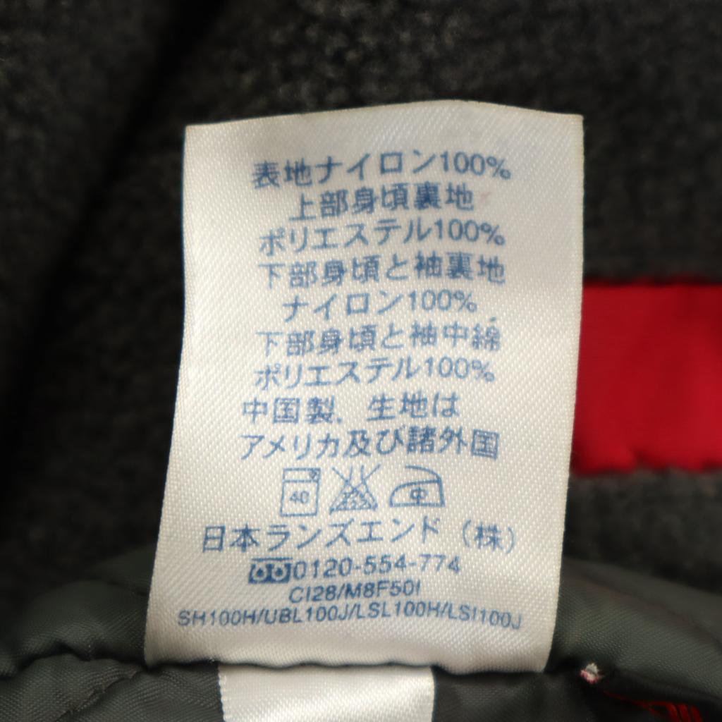 LANDS' END 90s Old Mountain Parka M Red Cotton Filling Women Used