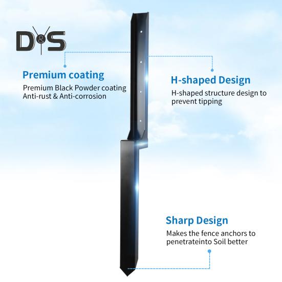Fence Post Repair Kit Easy Installation Heavy Duty Steel Column for Enhanced Stability Fence Post Reinforcement Kit