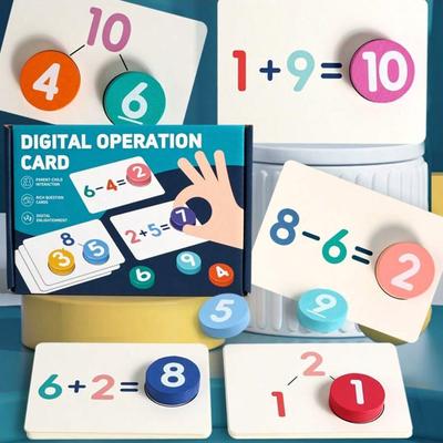 Number Recognition Counting & Early Arithmetic Games for Toddlers  Addition and Subtraction Cards Math Learning Toys for Kids