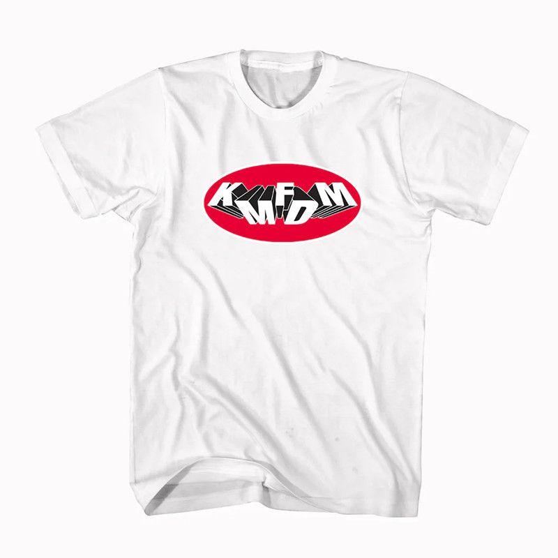 KMFDM Band Industrial Metal Rock Vintage High Street Loose American Casual Cotton Men's and Women's T-Shirts Short Sleeves