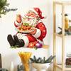Christmas Wall Decals Santa Claus Sticker, Waterproof PVC Decal, Removable Decorative Merry Room Accents Festive Art for Glass Windows And Doors