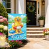 Heyfibro Pool Days Garden Flag – 12x18 Inch Double Sided Summer Happy Golden Retriever Design, Summer Yard Flag for Dog Love
