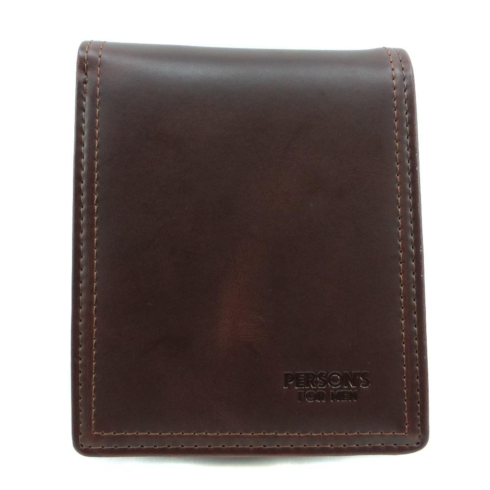 

PERSONS Bi-Fold Wallet Brown leather mens Used