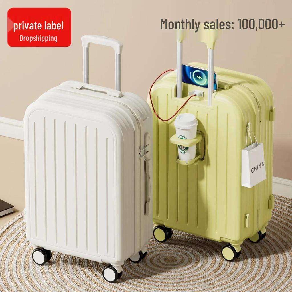 Durable 20-inch Women's & 24-inch Men's Trolley Suitcase: Stylish, Drop-Resistant Travel Luggage for Students