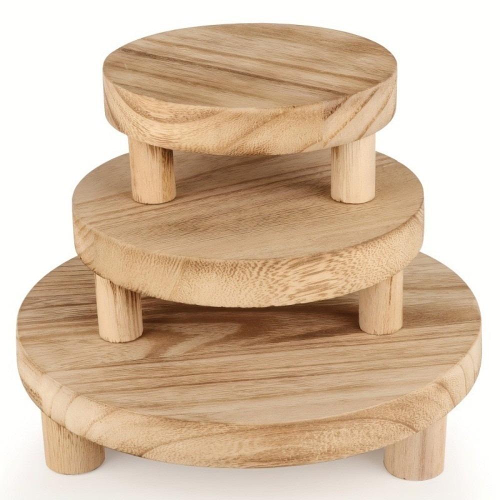 Decorative Base Wood Plant Stand Stepped Flower Pot Holder New Wood Pedestal Riser Balcony