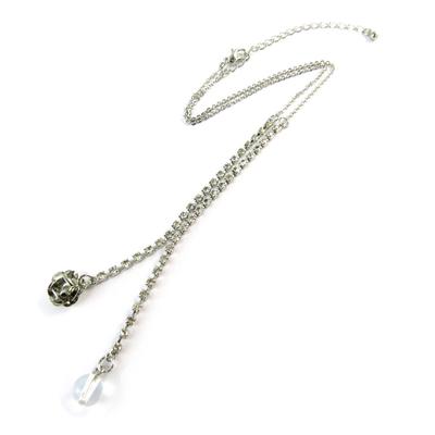 [N8824] - Silver White 'Sissi' Designer Necklace