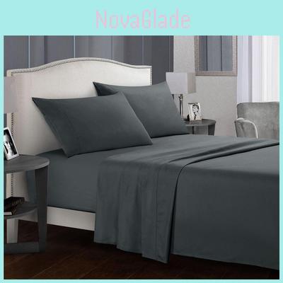 Draps et taies d'oreiller modernes minimalistes en polyester avec un confort doux et respirant pour toutes les saisons