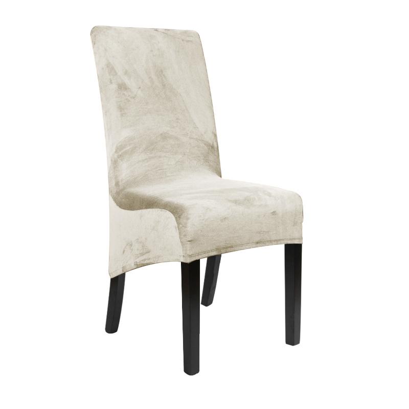 Samtstoff Stuhlbezug Stretch XL Größe Lange Rückenlehne Stuhlbezüge Sitzbezüge mit Rückenlehne für Hochzeit Esszimmerstuhl für Küche