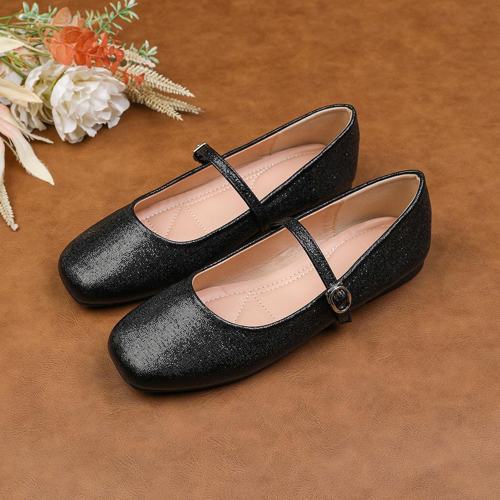 Fashion Flat Shoes for Women Spring and Summer 2025 New Solid Mary Jane Women's French Shallow Plus Size Women's Shoes Loafers Women