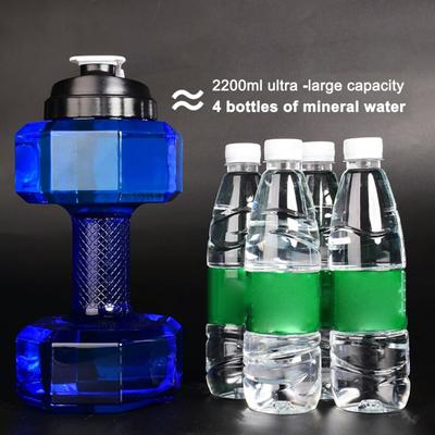 Tazza d'acqua sportiva con cannuccia Bottiglia d'acqua portatile con manubri di grande capacità Donna Uomo Allenamento Fitness Bottiglia d'acqua Forniture per sport all'aria aperta