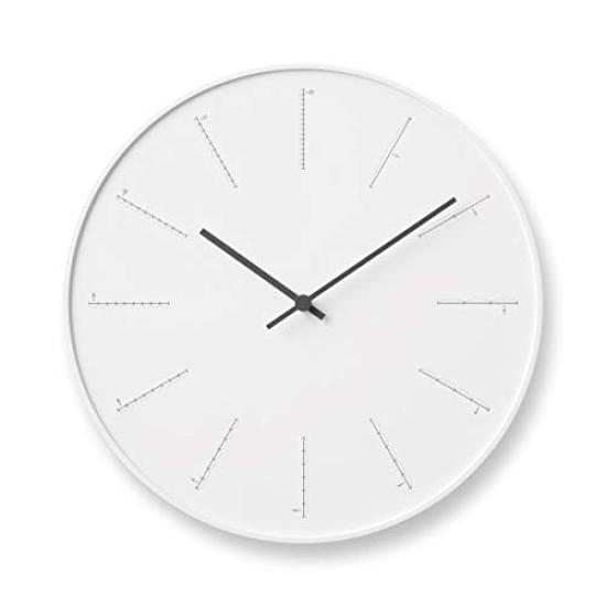 Lemnos Divide NL17-01 WH Wall Clock, White, Analog