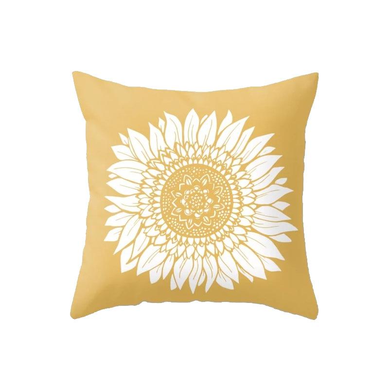 New Yellow Cartoon Plaid Pattern Pillowcase Home Fabric Sofa Pillow Cushion Cover Sleep Side