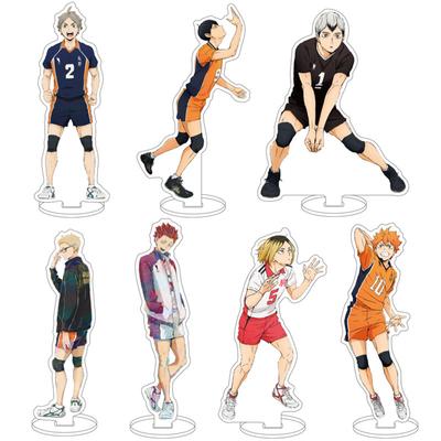 Anime Haikyuu!! Acrylic Desk Stand Figures Models Volleyball Teenagers Figures Plate Holder Cake Topper Cosplay Table