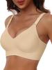 European and American new products large size women's thin underwear jelly seamless bra large chest gathering no steel ring bra women