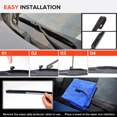 Wiper Front Hybrid Wiper Blades For Mitsubishi Eclipse Cross 2017 2018 2019 2020 Windshield Windscreen Front Window 24"+20"