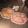 Cartoon Cat's Paw Carpet Non-slip Water-absorbent Bathroom Bedroom Floor Mats Home Decoration Feet Pads Cute Fluffy Rugs Ins