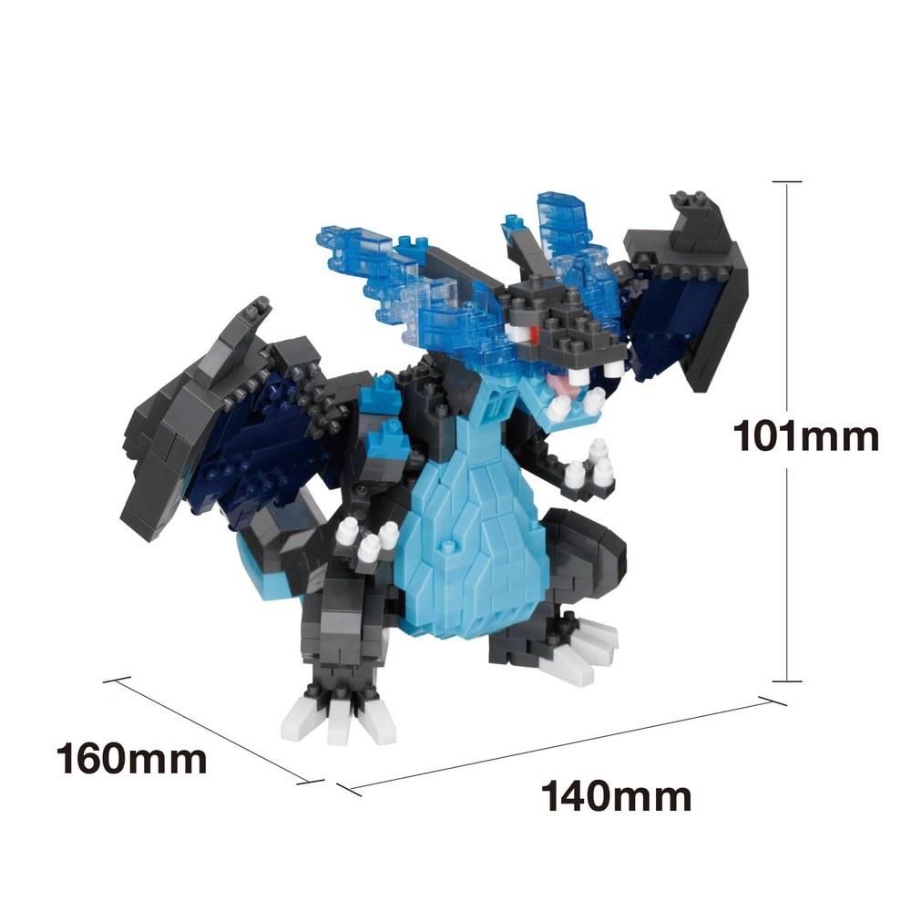 Kawada Nano Block Pocket Monsters Mega Charizard X RSNBPM R12