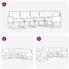 Outdoor Sofa Set with Cushions 5 pcs Natural and Black