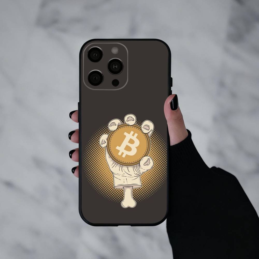 

Cool Art Bitcoin Digital Phone Case For iPhone 17pro, 16,15,14,13,12,11 X XR Plus,Others Soft Black Cover iPhone13PROMAX