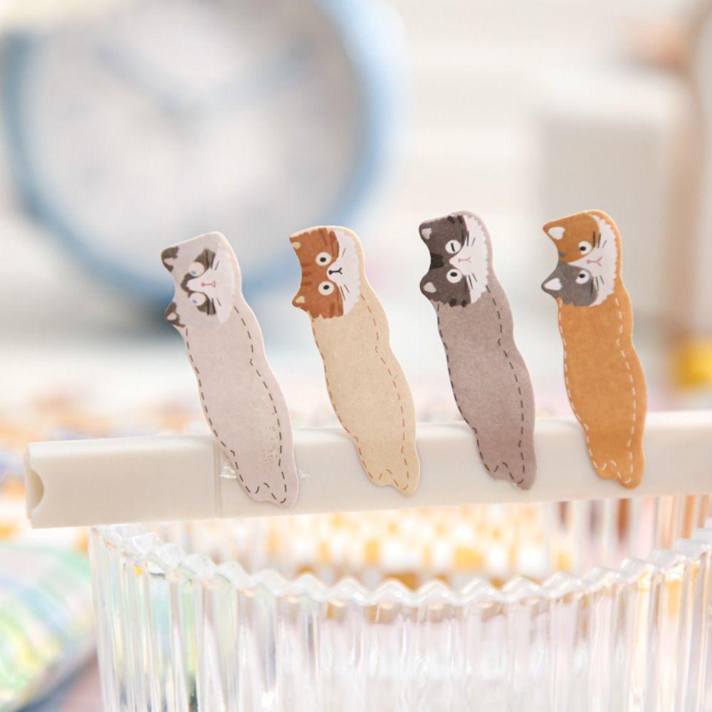 Meow Cat Index Sticker Memo Pad Cat Paw Sticky Note Cute Kitty Index Dividers  Stationery