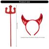 Devil Costume Decorations Set Halloween Party Props Devil Horn Ears Headband Set