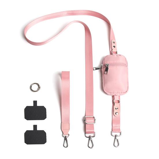 Crossbody Lanyard Hands-free Phone Holder Phone Carrying Strap with RFID Wallet Comfortable Phone Sling for All Smartphones