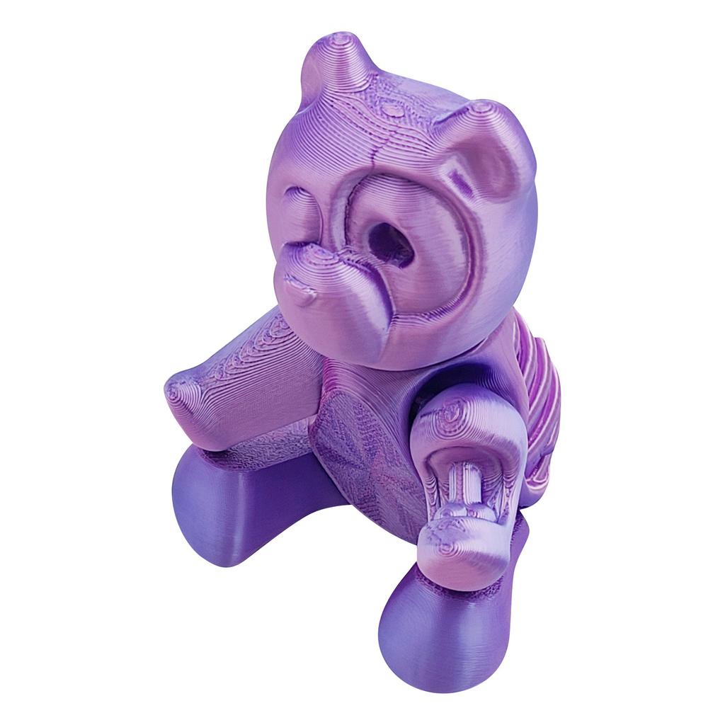 3D gedruckt Tier Handy Halter Desktop Ornamente Farbverlauf Verformbaren Bär Puppe
