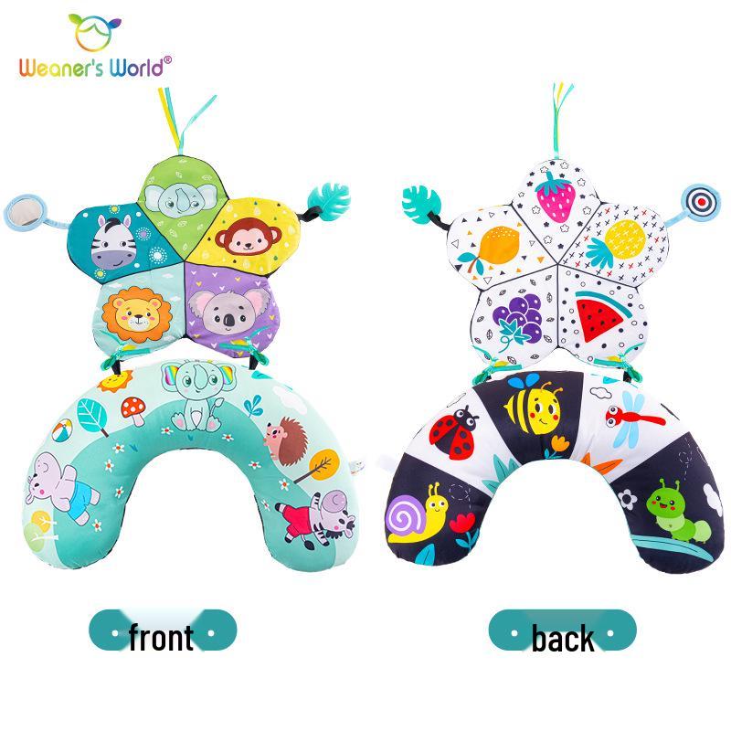 Dětský U-polštář pro polohu na bříšku a nácvik zvedání hlavičky