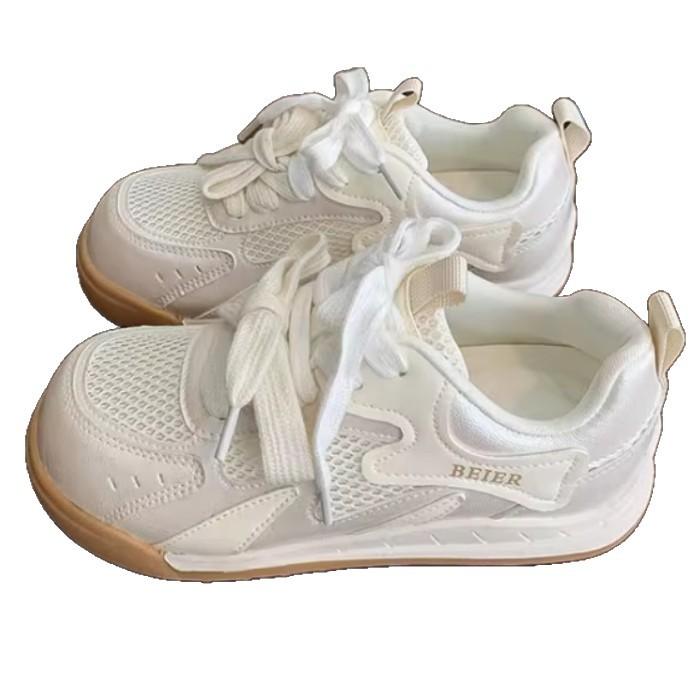 2025 Spring and Summer Thick-soled Retro German Training Shoes Women's Shoes New Breathable Mesh Forrest Gump Shoes Sports and Leisure Board Shoes