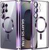 case for Samsung S26 S25 S24 S23 S22 S21 S20 plus ultra Transparent magnetic attraction protective case full coverage Dustproof