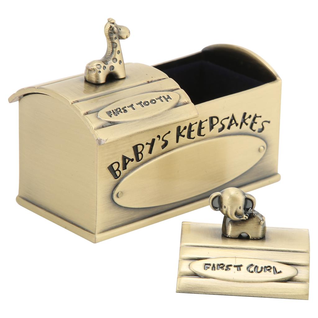 Baby Keepsake Box European Style Rust Resistance Beautiful Appearance Tooth Fairy Gifts for Little ChildrenGreen Patina