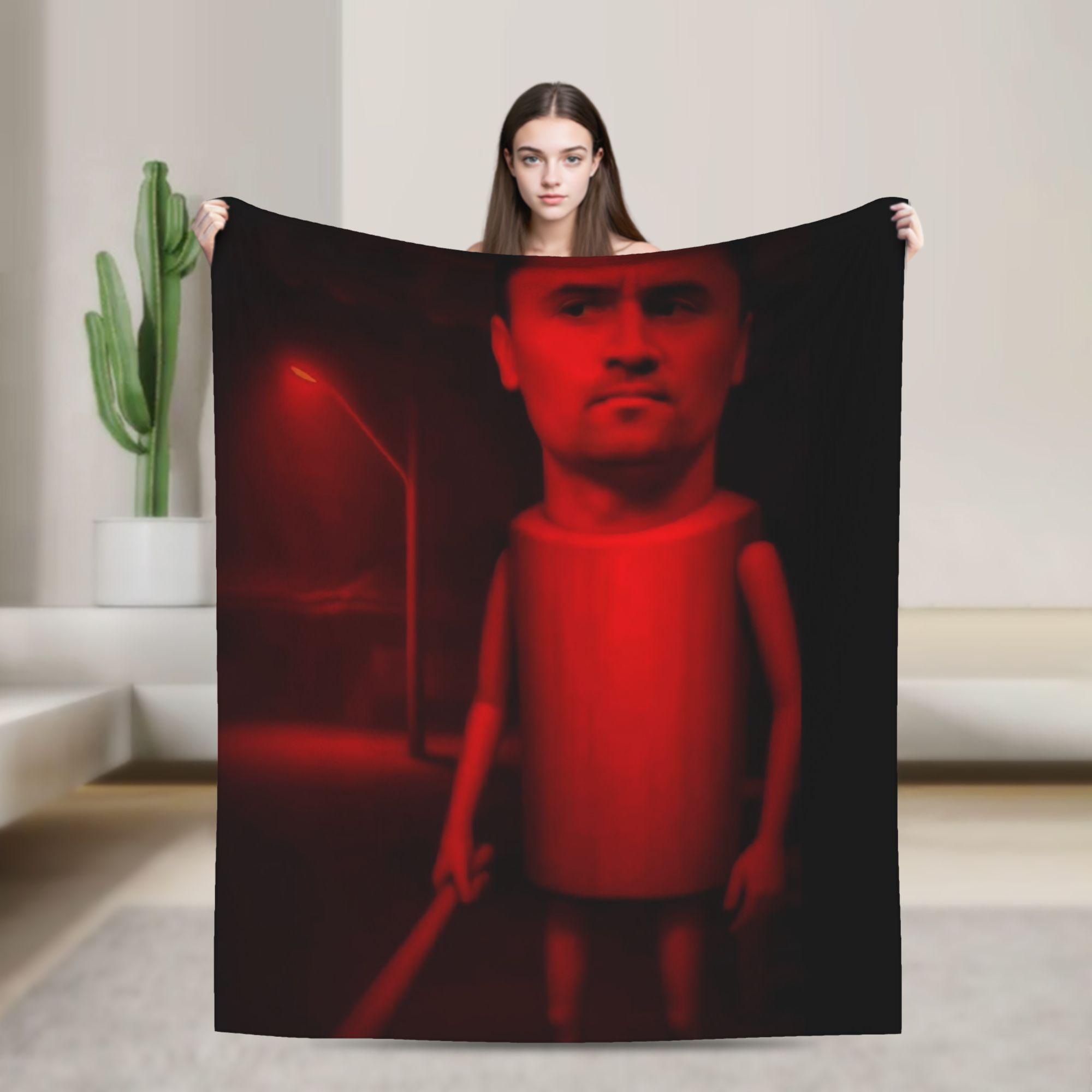 

Charlie Kirk Creative Meme Funny Blankets Velvet Printed Blue Baby Multifunction Lightweight Throw Blankets for Home 75x90cm