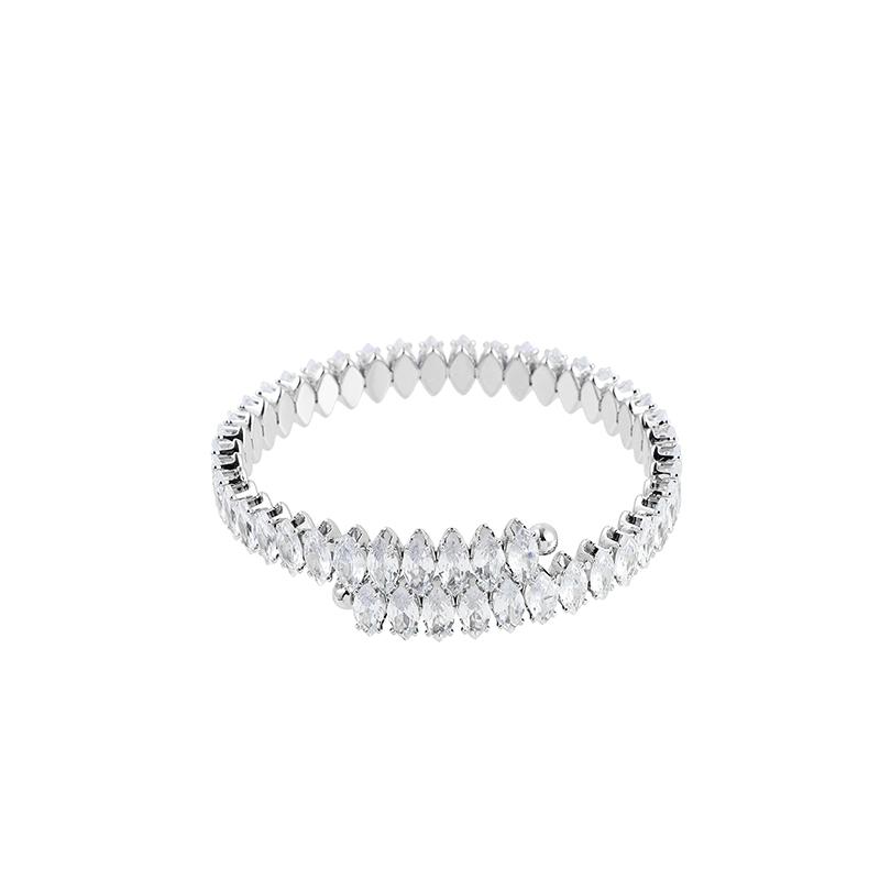 Rainbow CZ Cuff Bracelet For Women Adjust Size Silver Gold Bohemia Summer Beach Hot Jewelry Multicolor Bracelet For Wedding